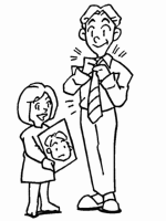 A coloring page of fathers day